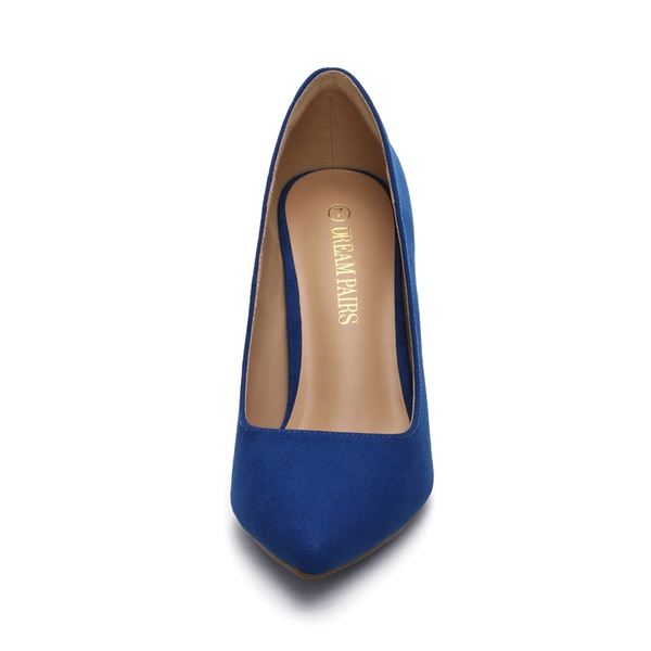 Pointed Toe High Heel Pump Shoes - ROYAL BLUE - 3